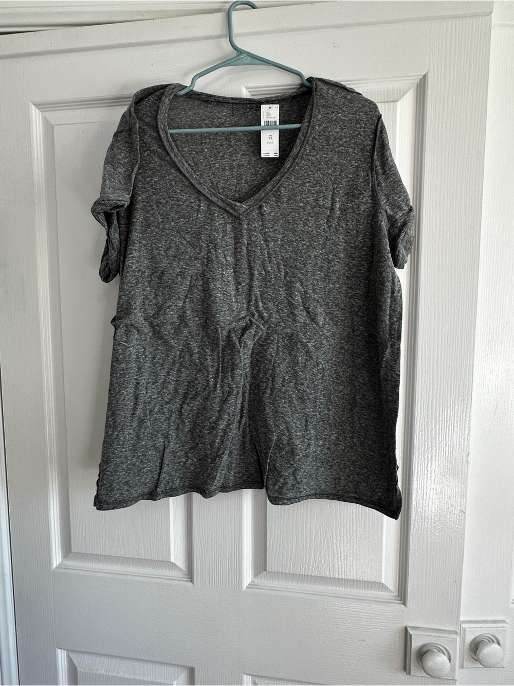 Women’s V-Neck Short Sleeve Tee - Gray Anthropologie
